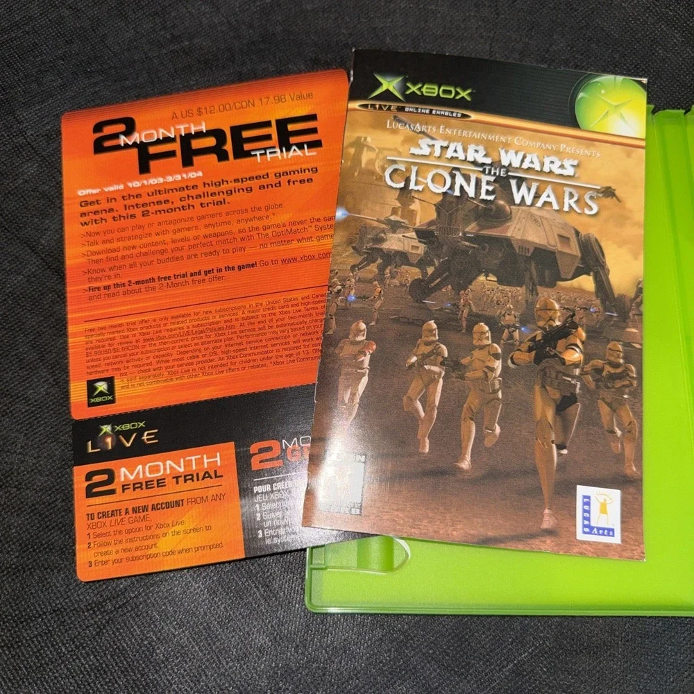 Star Wars: The Clone Wars / Tetris Worlds (Xbox, 2003) Complete Clean Disc